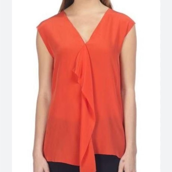 Bailey 44 Silk Orange Sleeveless Blouse - Picture 1 of 5